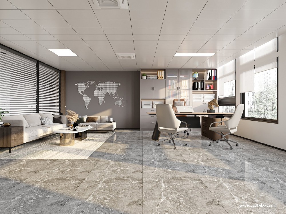 不同材料的地板对组织办公室设计风格相匹配