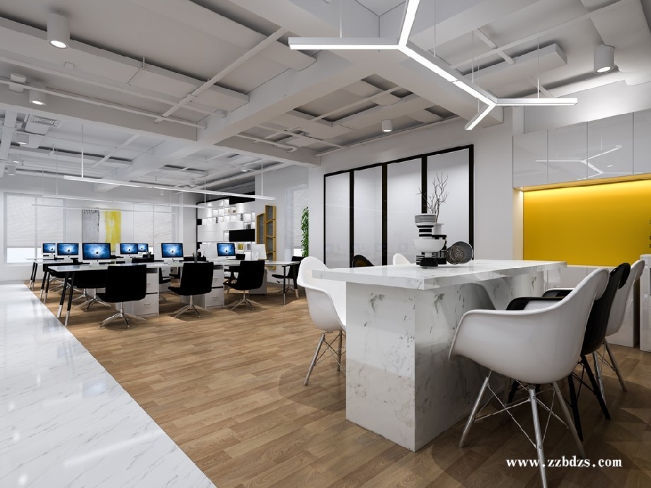 郑州办公室设计如何布局四方形空间